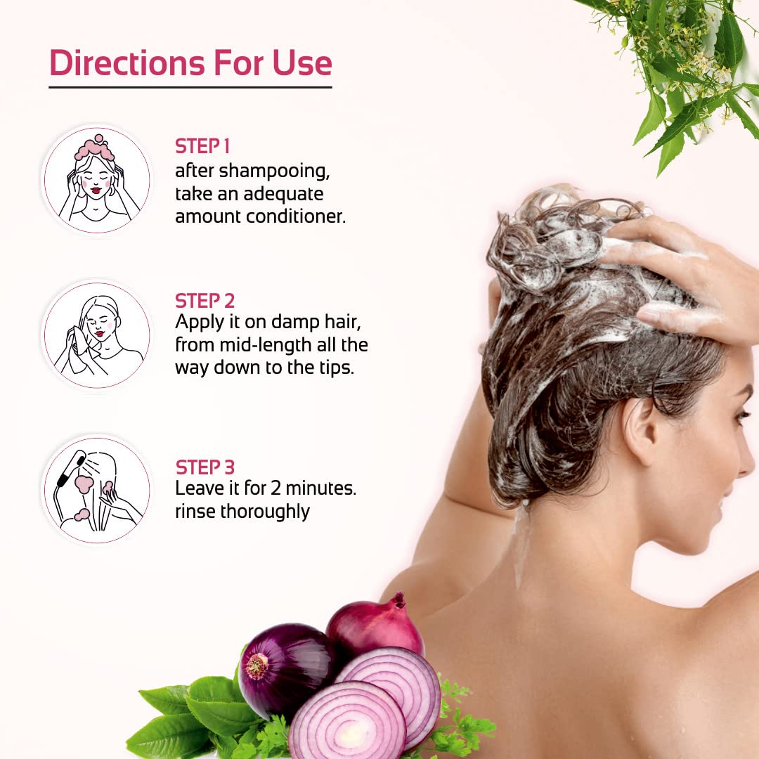 ELIBLISS Red Onion Hair Conditioner for Hair Growth & Hair Loss Prevention - Infused with Red Onion Seed Oil Extract (300ml, Pack of 4) - Promotes Stronger, Thicker Hair for Men & Women | Perfect for Daily Use & Damaged Hair Repair