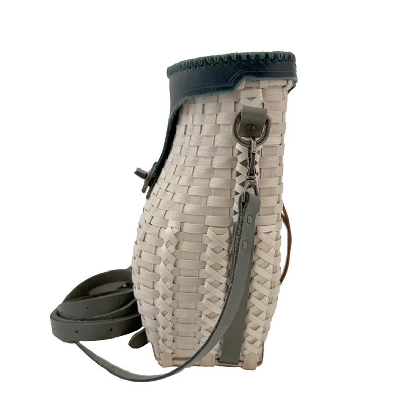 Gabriel Frey Handmade Black Ash Basket Purse - Traditional Native American Woven Bag for Women - Perfect for Farmers Markets, Festivals & Everyday Use