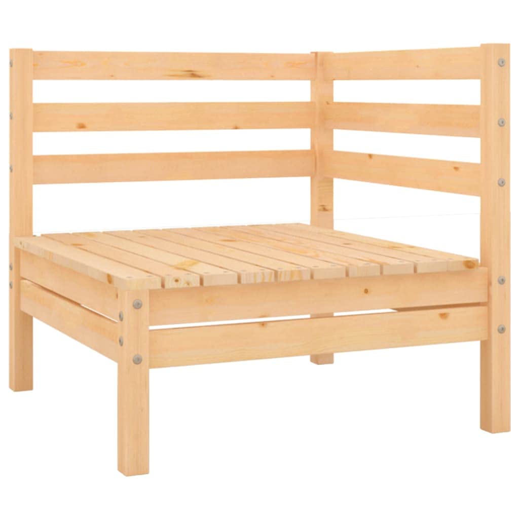 **vidaXL 3-Piece Solid Pine Wood Patio Lounge Set - Outdoor Garden Furniture with Sofa and Chairs for Backyard, Terrace, or Poolside Relaxation**