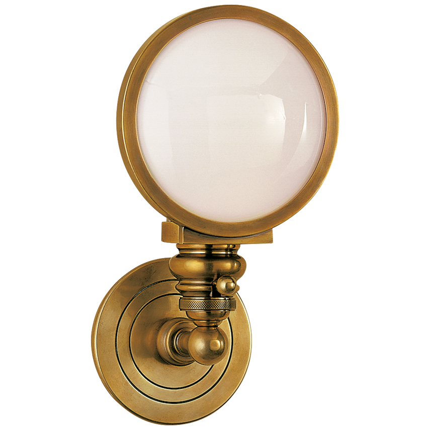 Boston Sconce Wall Light - Vintage Style Brass Wall Sconce with Clear Glass Shade for Bedroom, Living Room & Hallway Lighting - Perfect for Home Decor and Ambient Lighting