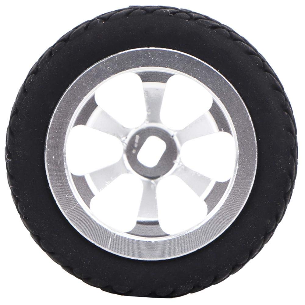 Upgraded RC Aluminum Tires 4PCS - Premium Replacement Wheels for WLtoys 1/28 K989-53 RC Car Model (Silver) - Perfect for Off-Road Racing & Drifting Performance