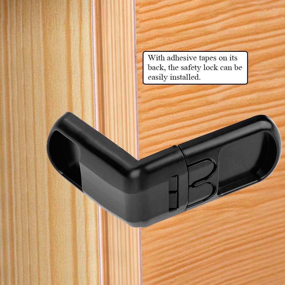 5Pcs Baby Safety Cabinet Locks - Child Proof Drawer & Door Locks for Kids - Black Child Safety Latches for Home Security - Perfect for Kitchen Cabinets, Bathroom Drawers & Nursery Furniture