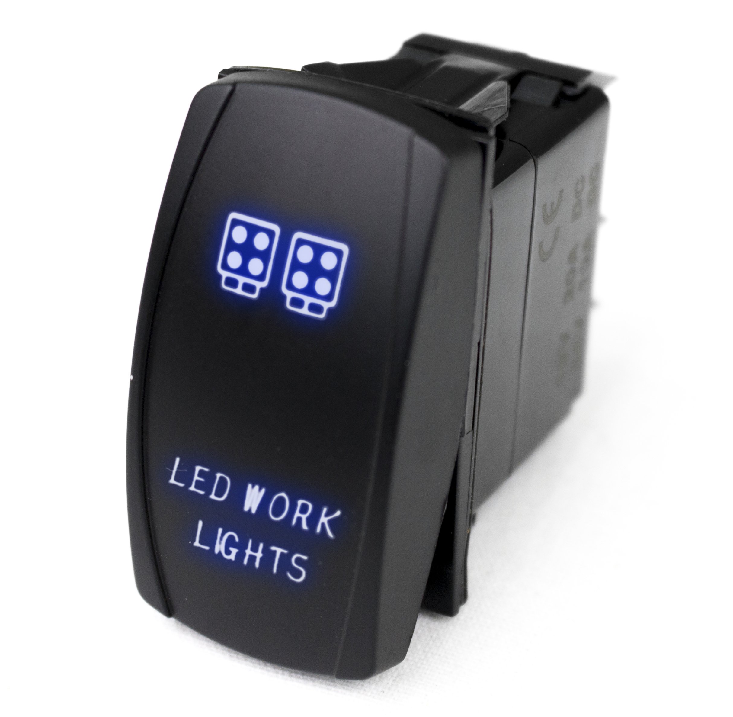 LED Rocker Switch - Durable 12V/24V LED Work Lights for Trucks, Boats & Off-Road Vehicles | Waterproof & Shockproof for Harsh Environments | Perfect for Night Work, Emergency Lighting & Outdoor Adventures