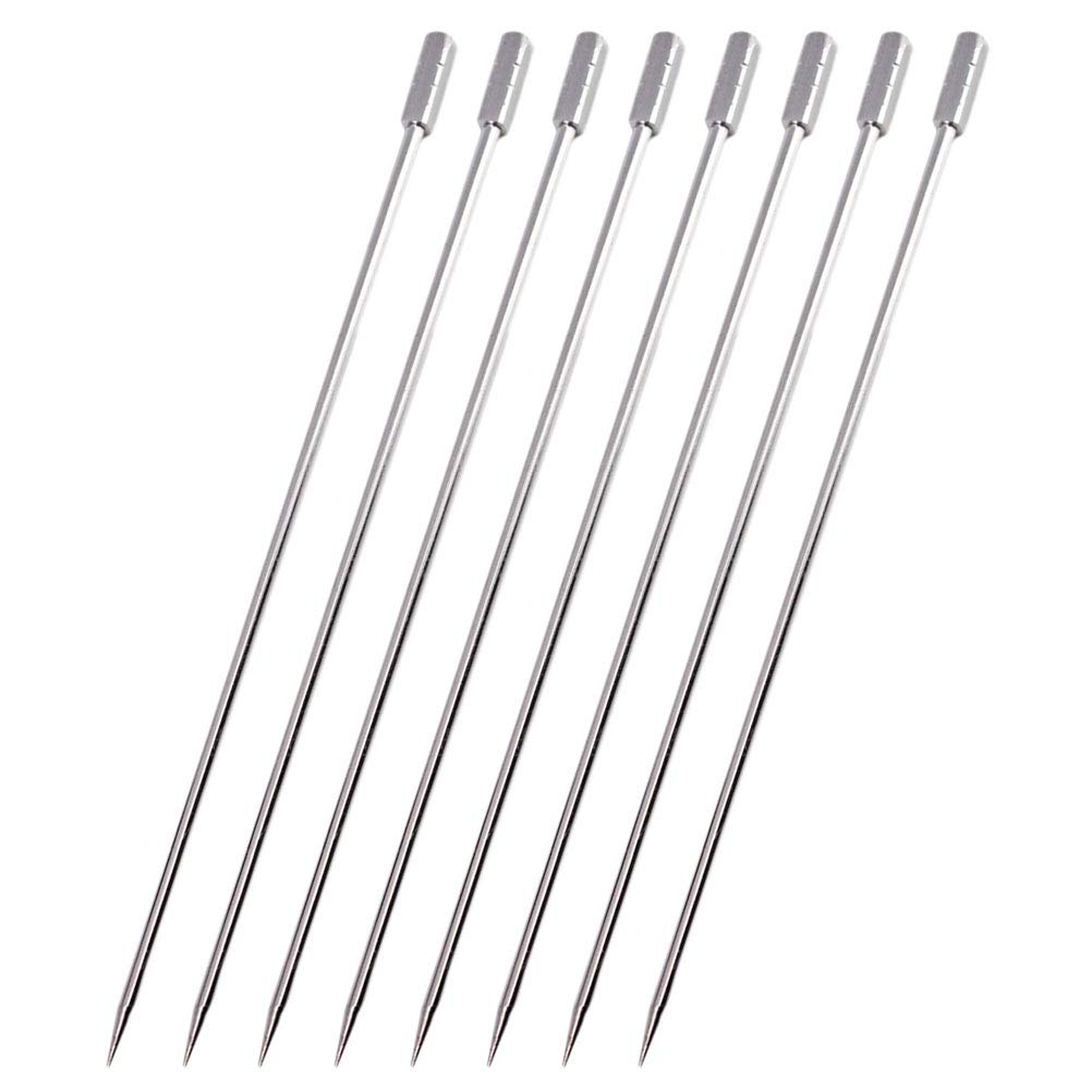 Stainless Steel Cocktail Picks - 8pcs Fruit Forks Set with Square Head for Home Bar, Party Supplies, and Practical Stirring Sticks - Perfect for Cocktails, Appetizers, and Fruit Platters