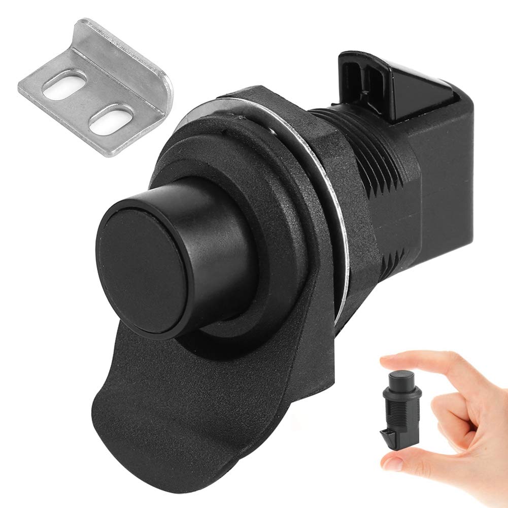 Black Plastic Push Button Latch Replacement for Boat Door & Glove Box - Compatible with Southco 93-304 | Marine-Grade Security for Wakeboard Boats, Storage Compartments & RV Cabinets