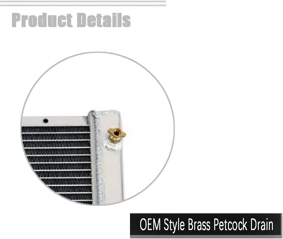 High Performance 3-Row Aluminum Cooling Radiator Fan Shroud Set for 1978-1987 Chevy El Camino Monte Carlo Cutlass Grand Prix Camaro | G-Body Radiator Upgrade | Improved Engine Cooling for Hot Weather & Towing