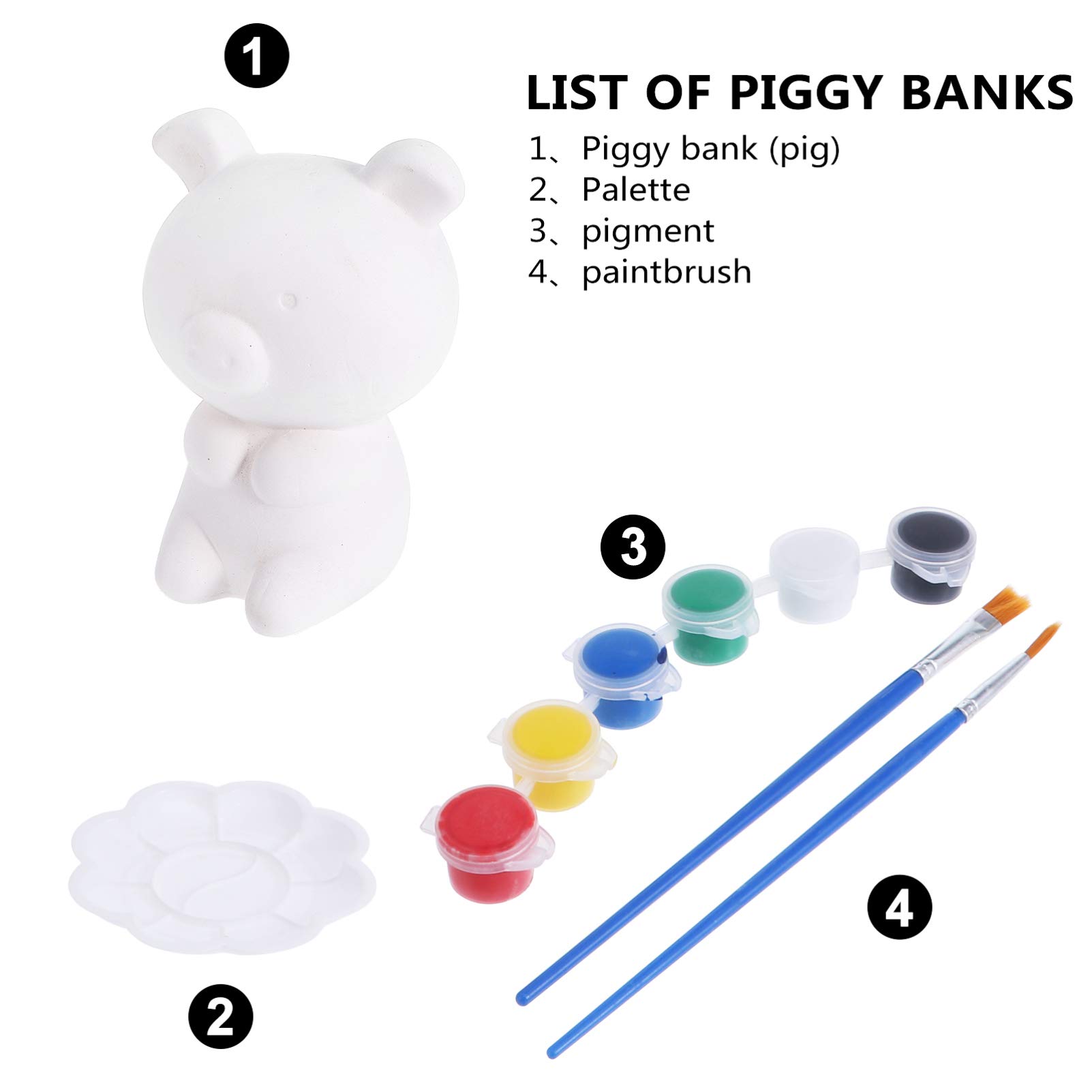 DIY Paint Your Own Ceramic Piggy Bank Kit - Unfinished White Ceramic Bank for Kids & Adults - Creative Painting Craft for Birthday Gifts & Home Decor (Pig Shape) - Perfect for Art Classes, Party Activities & Family Bonding Time