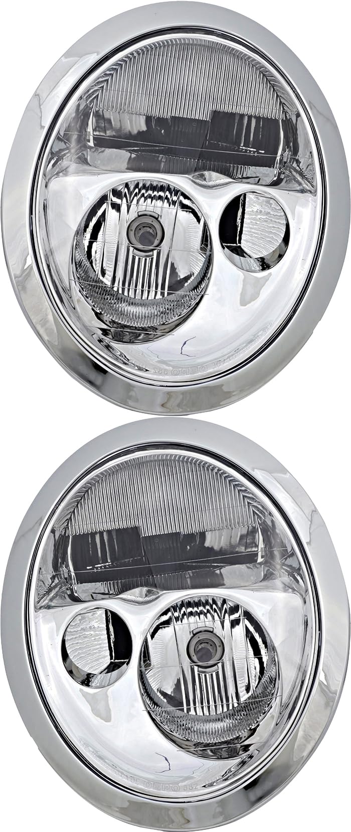 Compatible Mini Cooper Headlight Assembly Set for 2002-2004 Models - Halogen Replacement Lamps (Driver & Passenger Side) - Perfect for Night Driving & Auto Restoration Projects