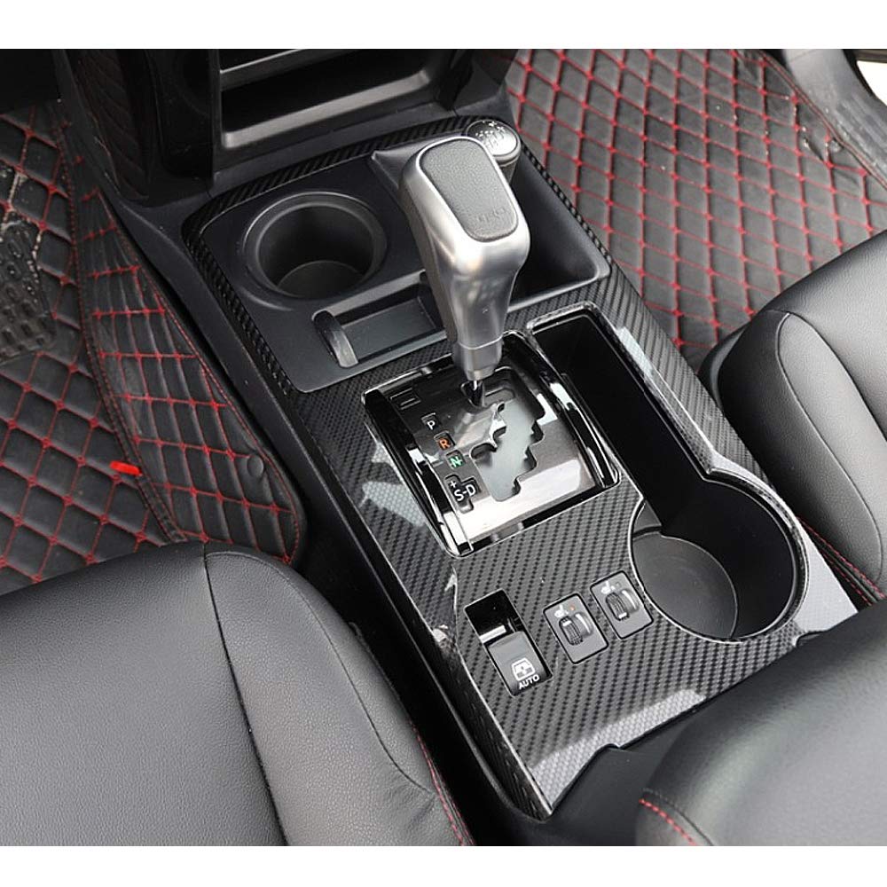 Carbon Fiber Gear Shift Panel Cup Holder Cover - Premium Car Interior Styling Accessory for Enhanced Driving Experience (Fits Most Vehicles) - Perfect for Car Enthusiasts & Customization Projects