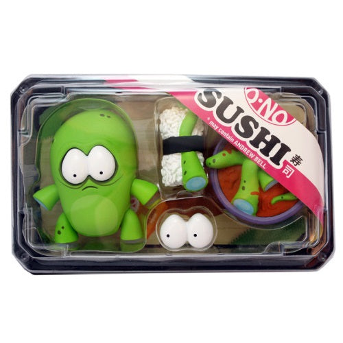 Andrew Bell Dead Zebra Dyzplastic O No Sushi Set - Eco-Friendly Green Plastic Sushi Plates for Japanese Dining & Party Entertaining