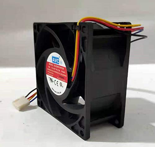 13.6V 80mm 4-Wire PC Cooling Fan - 80x80x38mm 0.17A High Performance Quiet Fan for Desktop Computer, Gaming PC, and Server Cooling - Perfect for CPU Coolers, Case Ventilation, and Electronics Cooling Systems