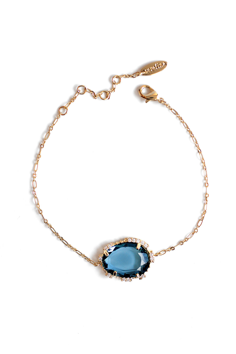 London Blue Topaz Single Stone Bracelet for Women - Elegant & Dainty Jewelry Gift for Birthday, Anniversary & Special Occasions