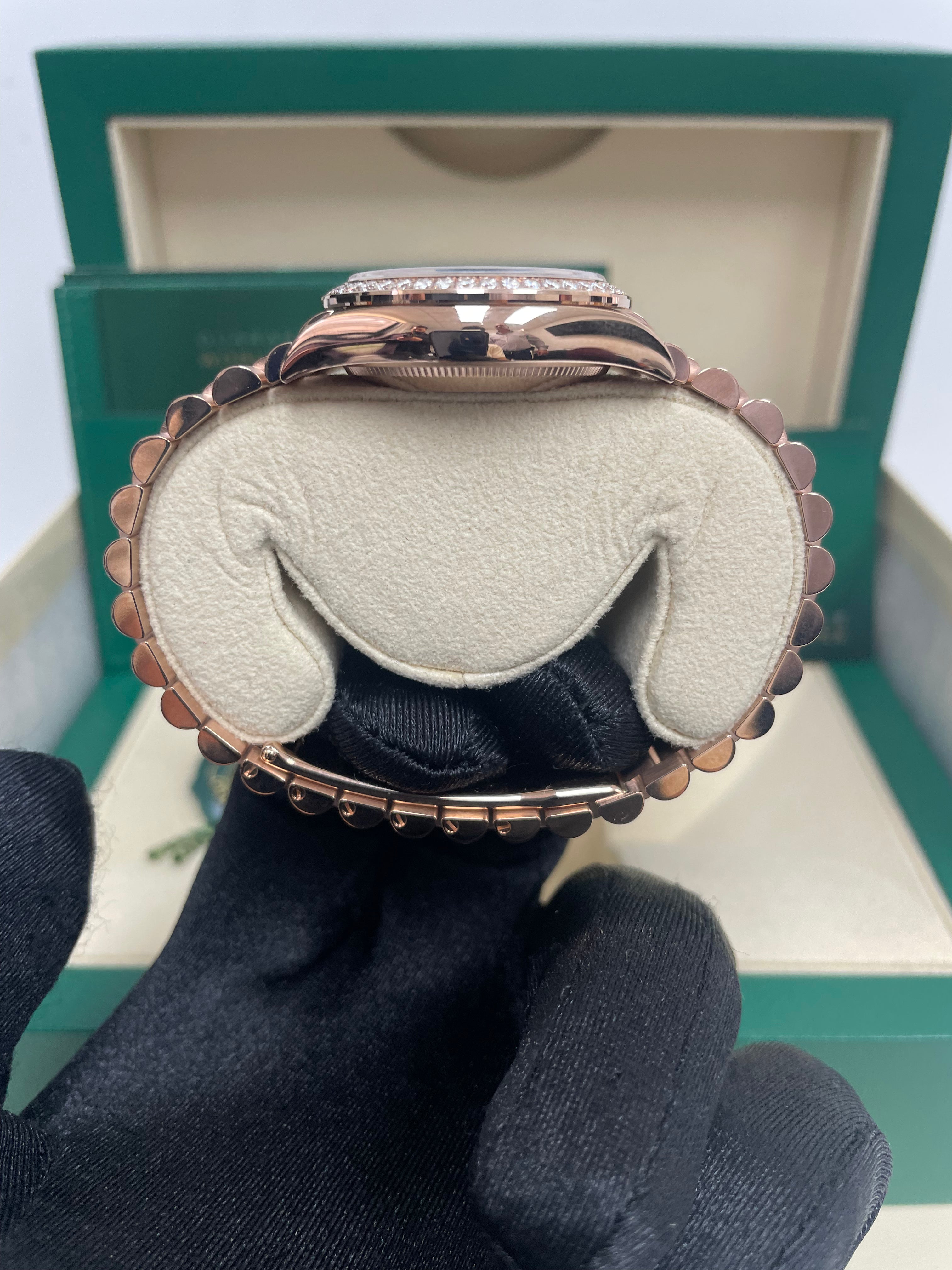 Luxury Rolex Everose Gold Datejust 31 Watch with Diamond Bezel & Rhodium Diamond Dial - President Bracelet (Ref 278285RBR) | Perfect for Special Occasions, Gifts & Investment