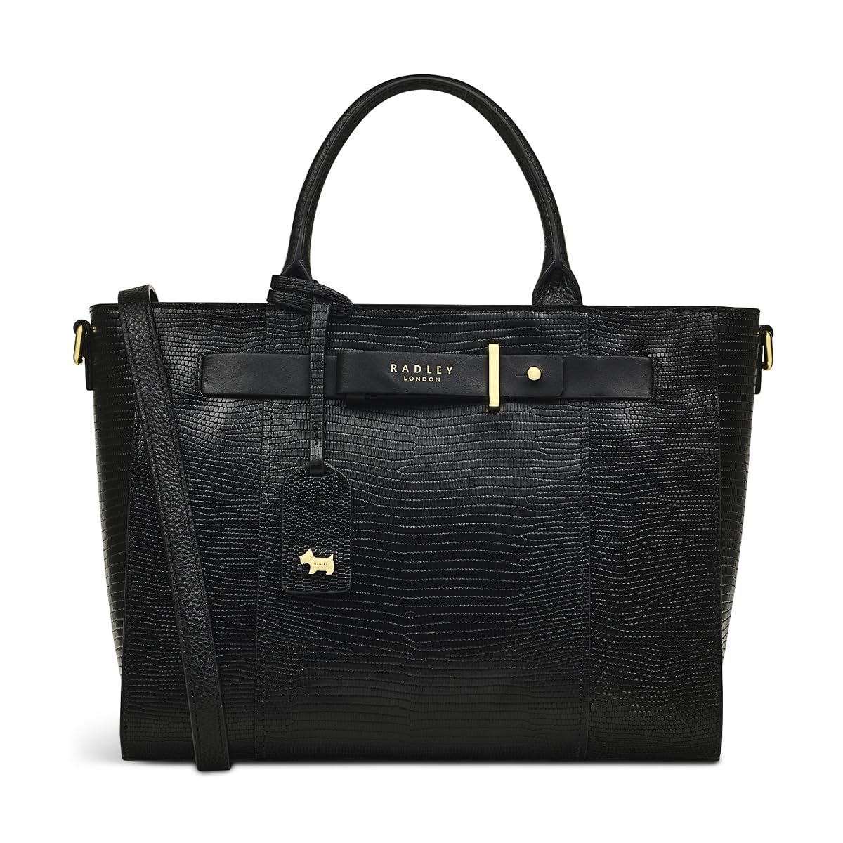 RADLEY London Islington Way Faux Lizard Leather Satchel Bag for Women - Medium Ziptop Handbag, Perfect for Work, Travel & Everyday Use