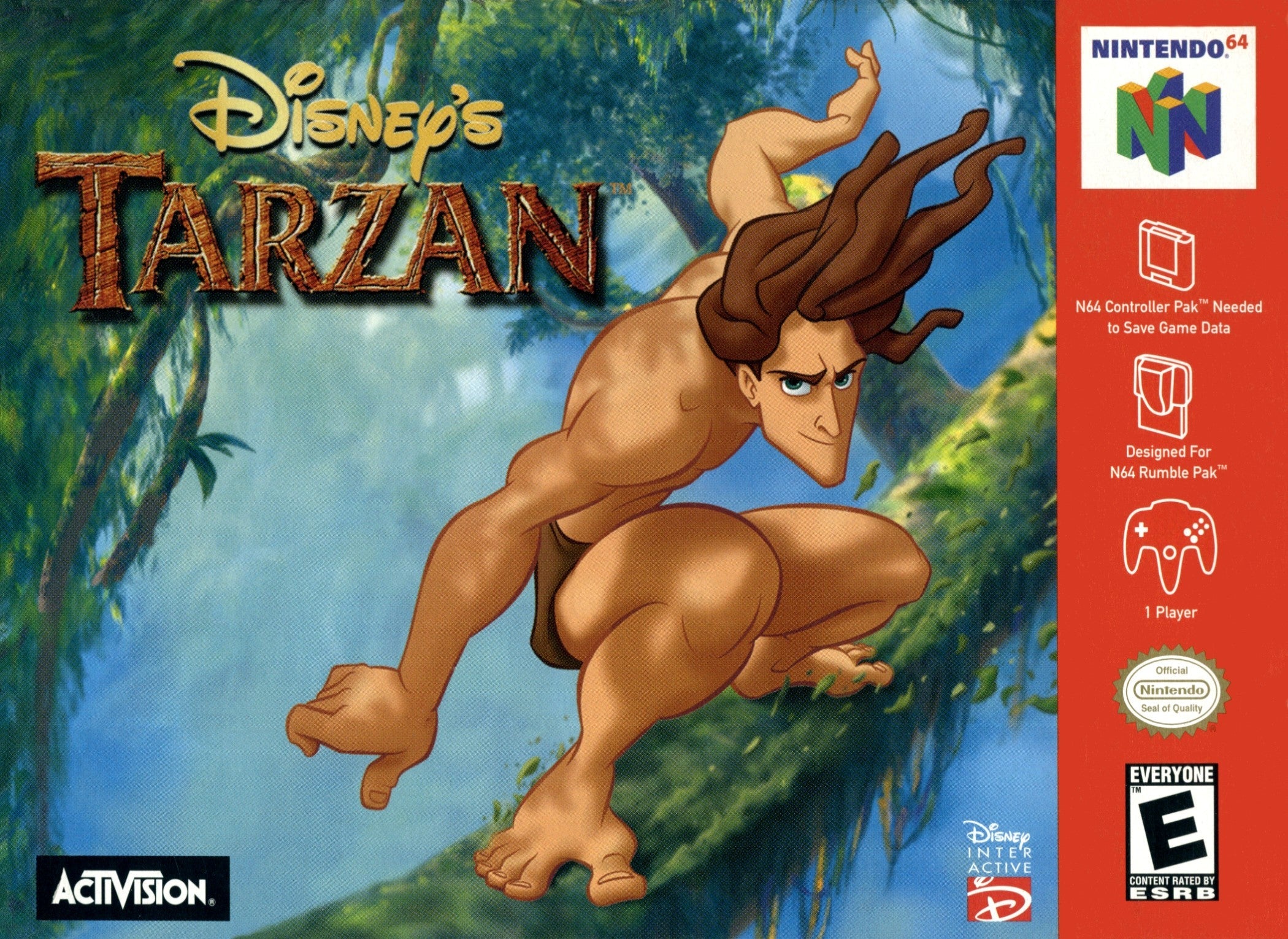 Used Tarzan N64 Video Games - Classic Disney Adventure for Nintendo 64 - Perfect for Retro Gaming & Disney Fans