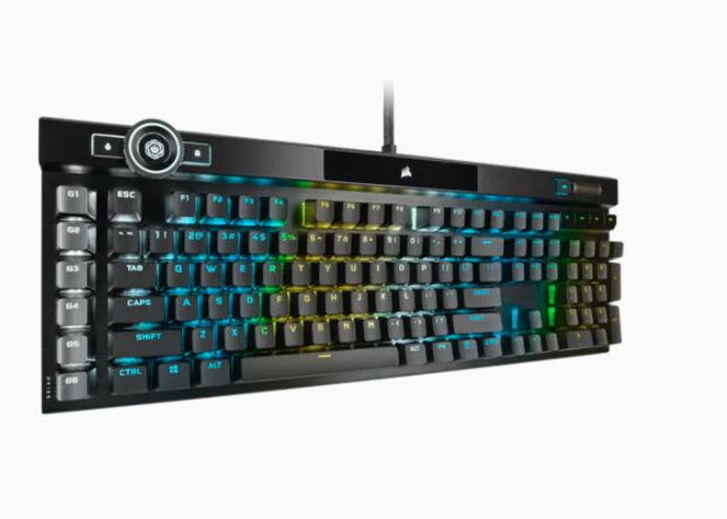 Corsair K100 RGB Mechanical Gaming Keyboard - CHERRY® MX Speed Silver Switches - Black Wired Keyboard for PC - Perfect for FPS, MOBA & Esports Gaming