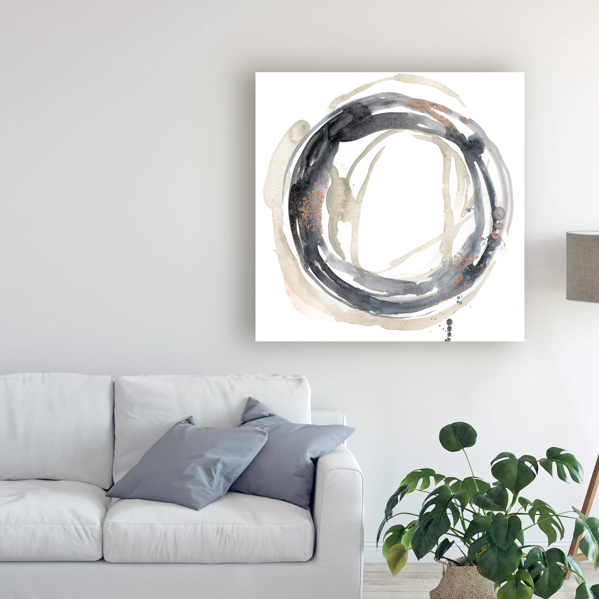 Jennifer Goldberger Neutral Revolution II Framed Art Print 18x18 - Modern Abstract Wall Decor for Living Room, Bedroom & Office