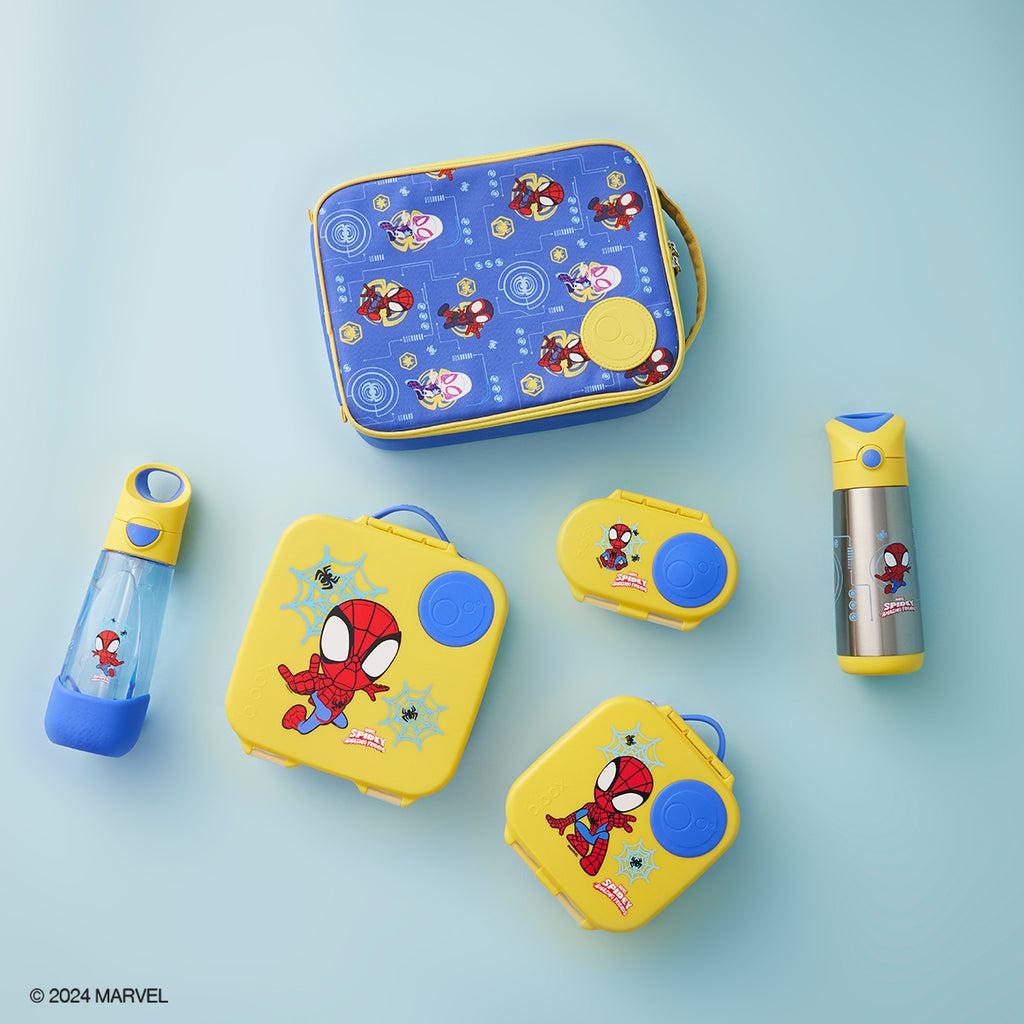 b.box Marvel Spiderman Insulated Lunch Box for Kids - Leak Proof & BPA Free - Perfect for School, Picnics & Travel