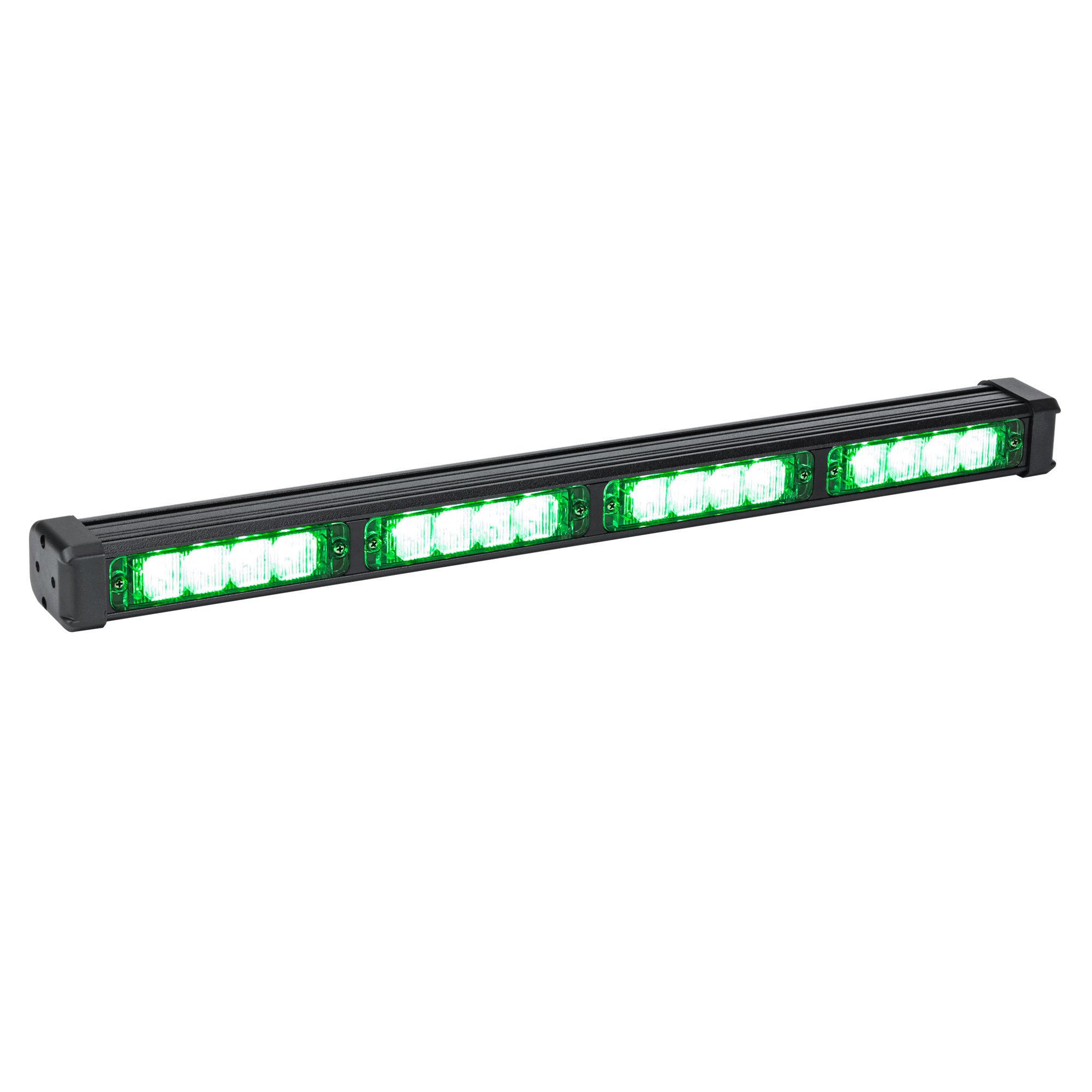 LAMPHUS SolarBlast SBLS44 16W LED Emergency Strobe Warning Deck Lightbar - Green | Solar-Powered Safety Light for Marine, RV, Truck & Emergency Vehicles | Waterproof & Durable Outdoor Warning Light