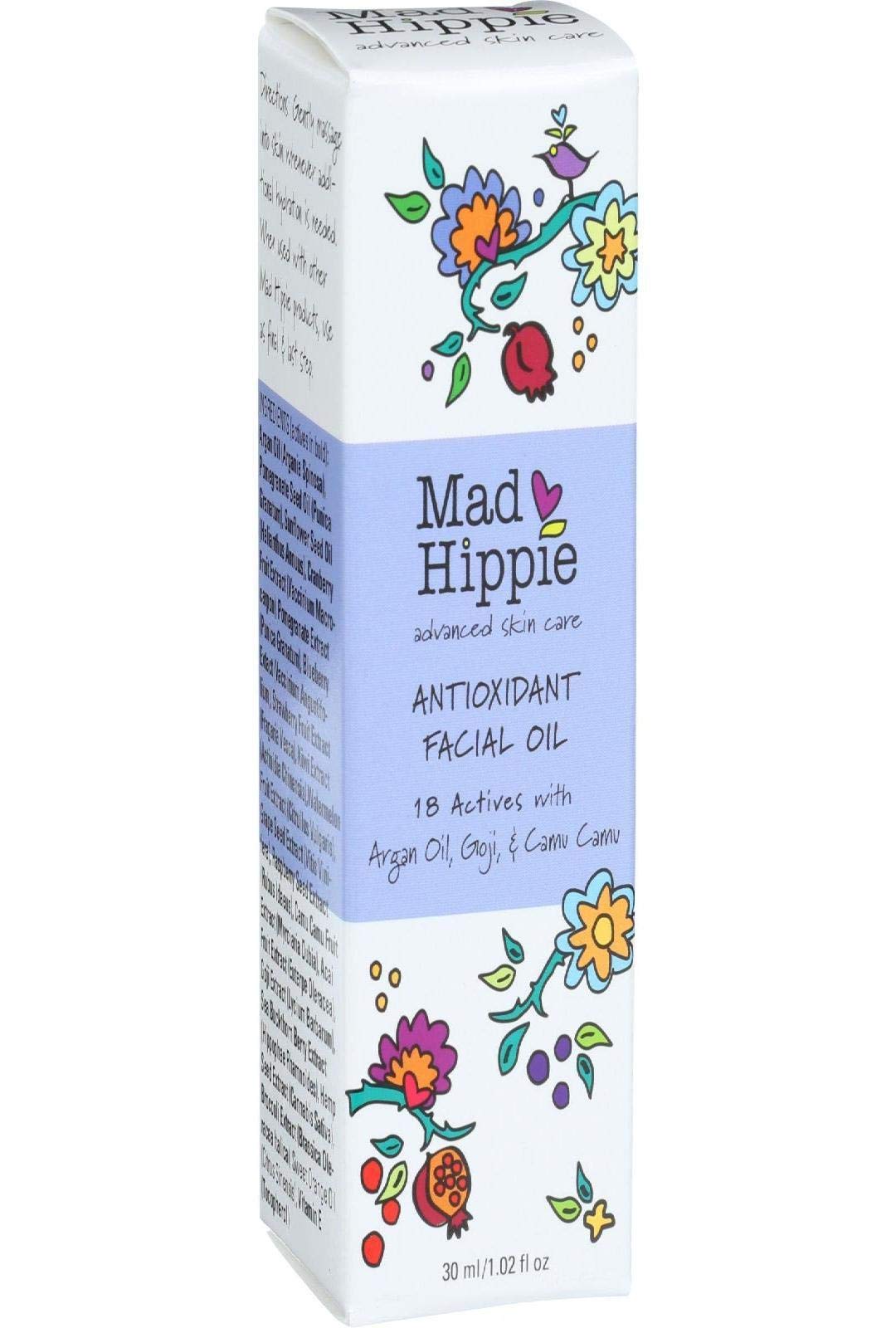 Mad Hippie Antioxidant Facial Oil for Men & Women - 1 oz | Hydrating & Anti-Aging Skincare for Dry Skin, Day & Night Use