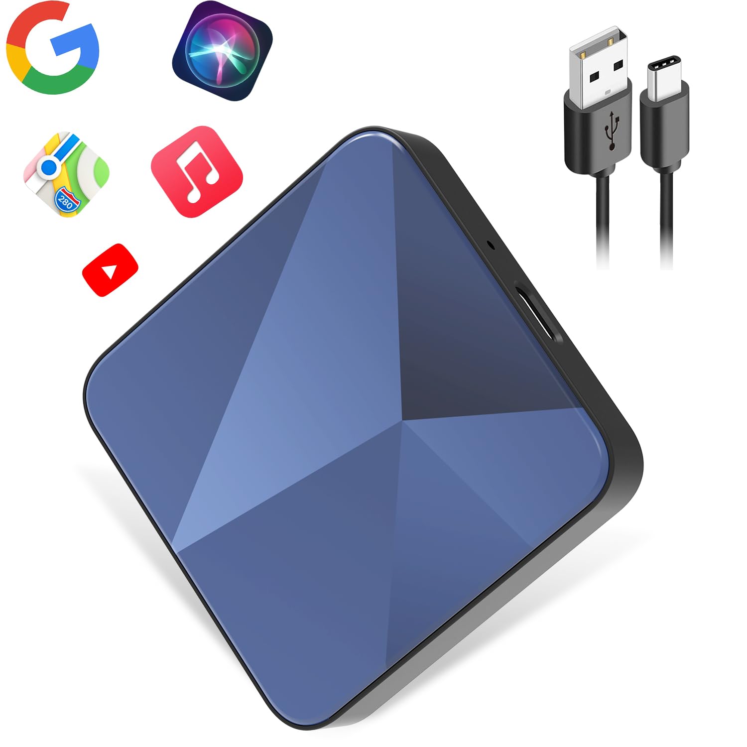 5.1 Wireless CarPlay Adapter for iPhone - Fast & Stable Connection, Plug & Play USB-C/Type-C Compatible, Easy Installation with Responsive Navigation - Perfect for Commuting, Road Trips & Hands-Free Driving