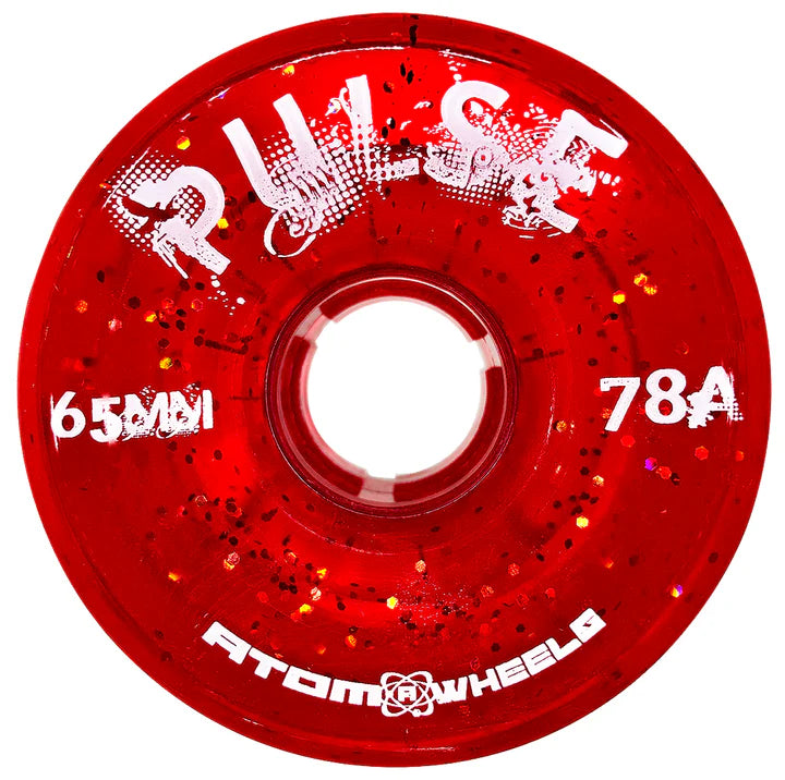 **Atom Pulse Glitter Wheels 78A - Pack of 4 - High-Performance Skateboard Wheels for Smooth Rides & Outdoor Skating**    (If the original title was in Chinese, the optimized English version would be the same as above.)    **Usage Scenarios:** Perfect for cruising, longboarding, street skating, and outdoor adventures.