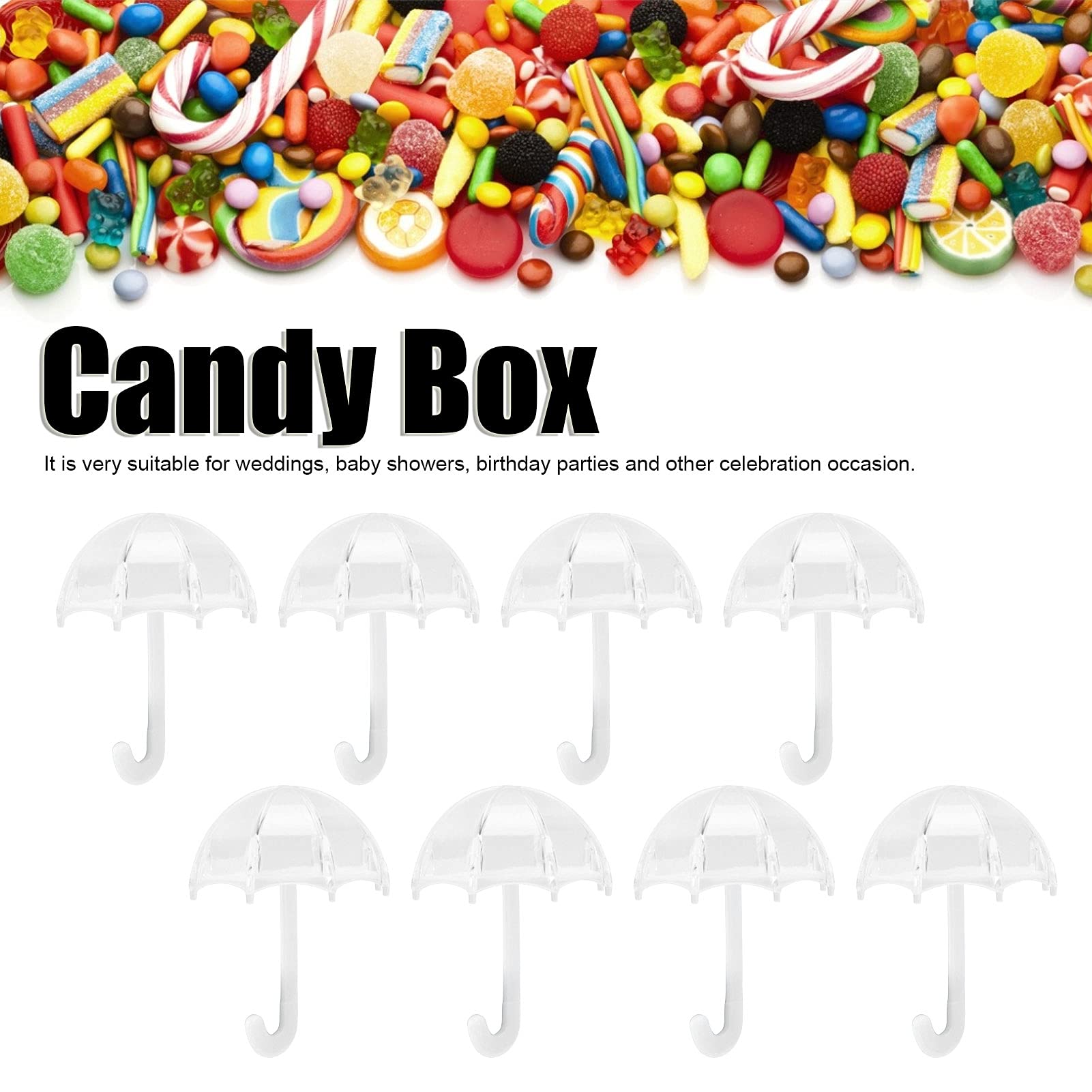Haofy 12Pcs Umbrella Candy Boxes - Wedding Chocolate Gift Containers for Party Favors
