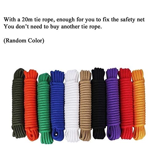 Premium Safety Cargo Net for Kids & Adults - Heavy Duty Polyester Rope Protection Netting for Balcony, Stairs, Garden, Ceiling, and Hanging Bridges | Includes 1 Tie Rope | Perfect for Child Safety, Pet Protection & Outdoor Decor