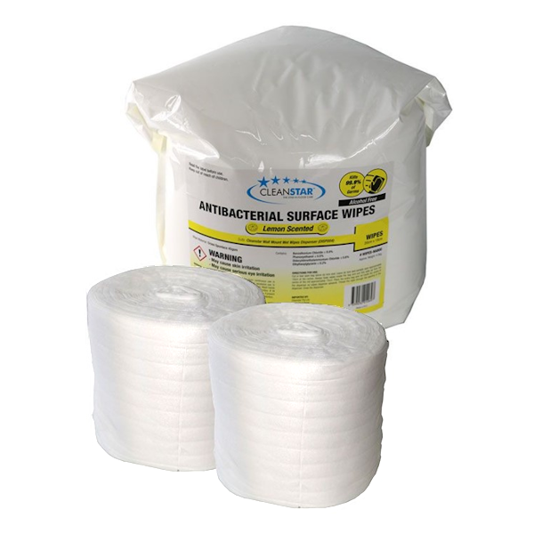 Cleanstar Antibacterial Surface Wipes - Lemon Scented Disinfecting Wipes for Kitchen, Bathroom & Office | Kills 99.9% Germs | Fresh Lemon Fragrance | Pack of 75 Wipes
