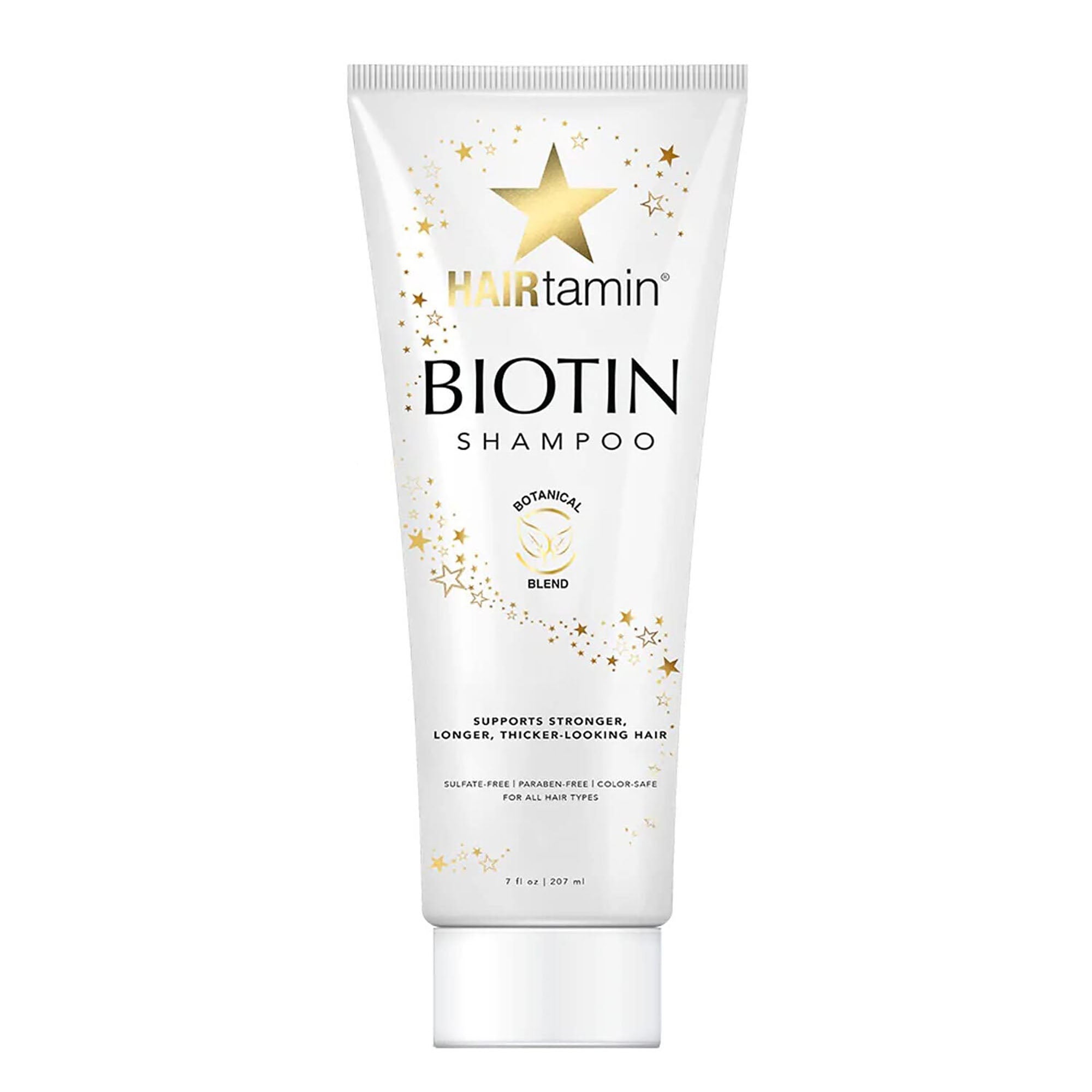 Hairtamin Biotin Shampoo for Hair Growth & Thickness - Sulfate Free, Vegan Formula for Stronger, Healthier Hair - Perfect for Daily Use & Damaged Hair Repair