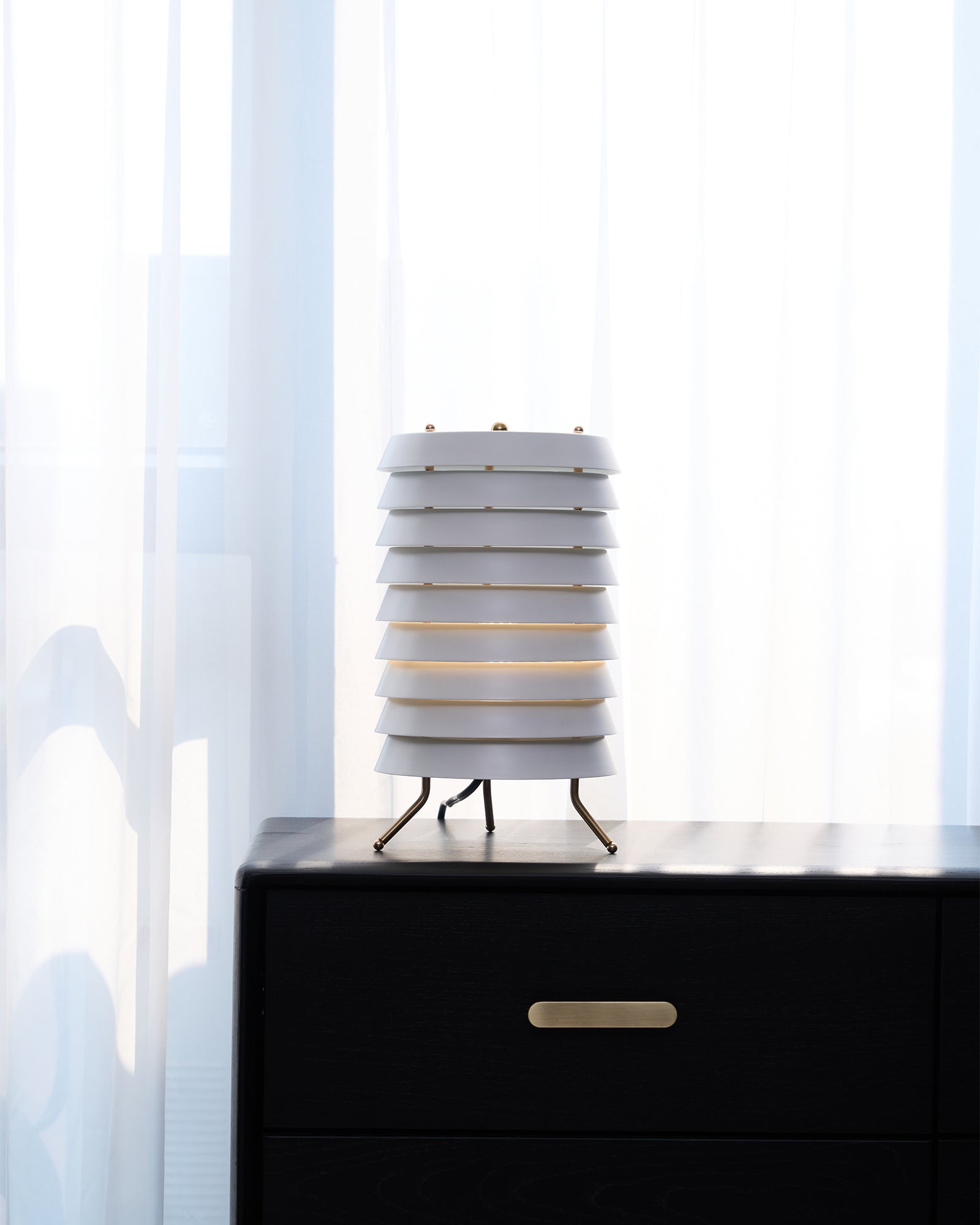 Baltic Tower Table Lamp - Modern LED Desk Light for Home Office, Bedroom & Living Room - Stylish Nightstand Lighting for Reading & Decor