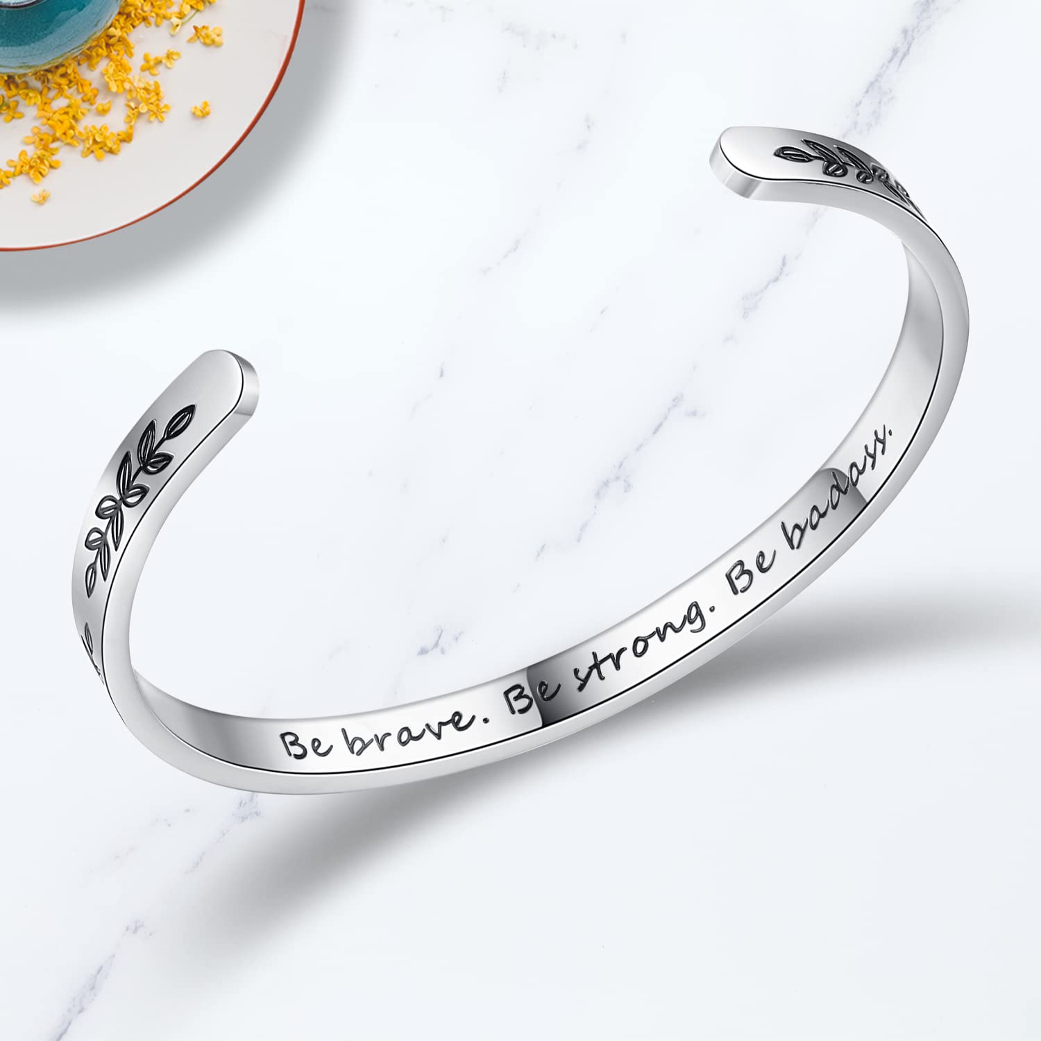 Personalized Cuff Bracelets for Women & Teen Girls - Best Friend, Sister, Mom, Daughter, Granddaughter, Cousin - Custom Birthday, Mother's Day, Christmas & Easter Jewelry Gifts - Perfect for Everyday Wear, Special Occasions & Matching Friendship Jewelry