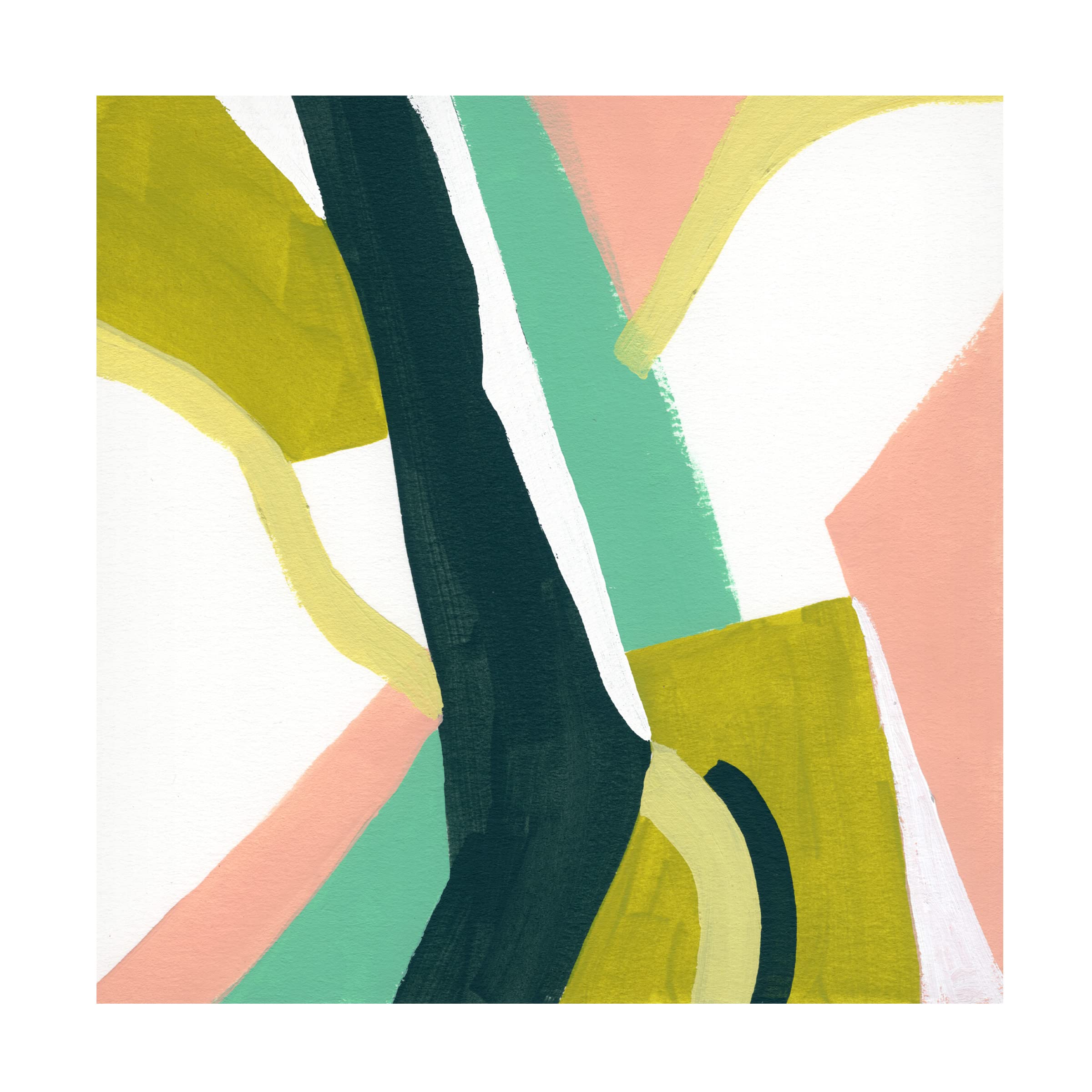 Trademark Fine Art 'Ribbon Relief II' Abstract Canvas Wall Art by June Erica Vess - Modern Home Decor for Living Room, Bedroom & Office