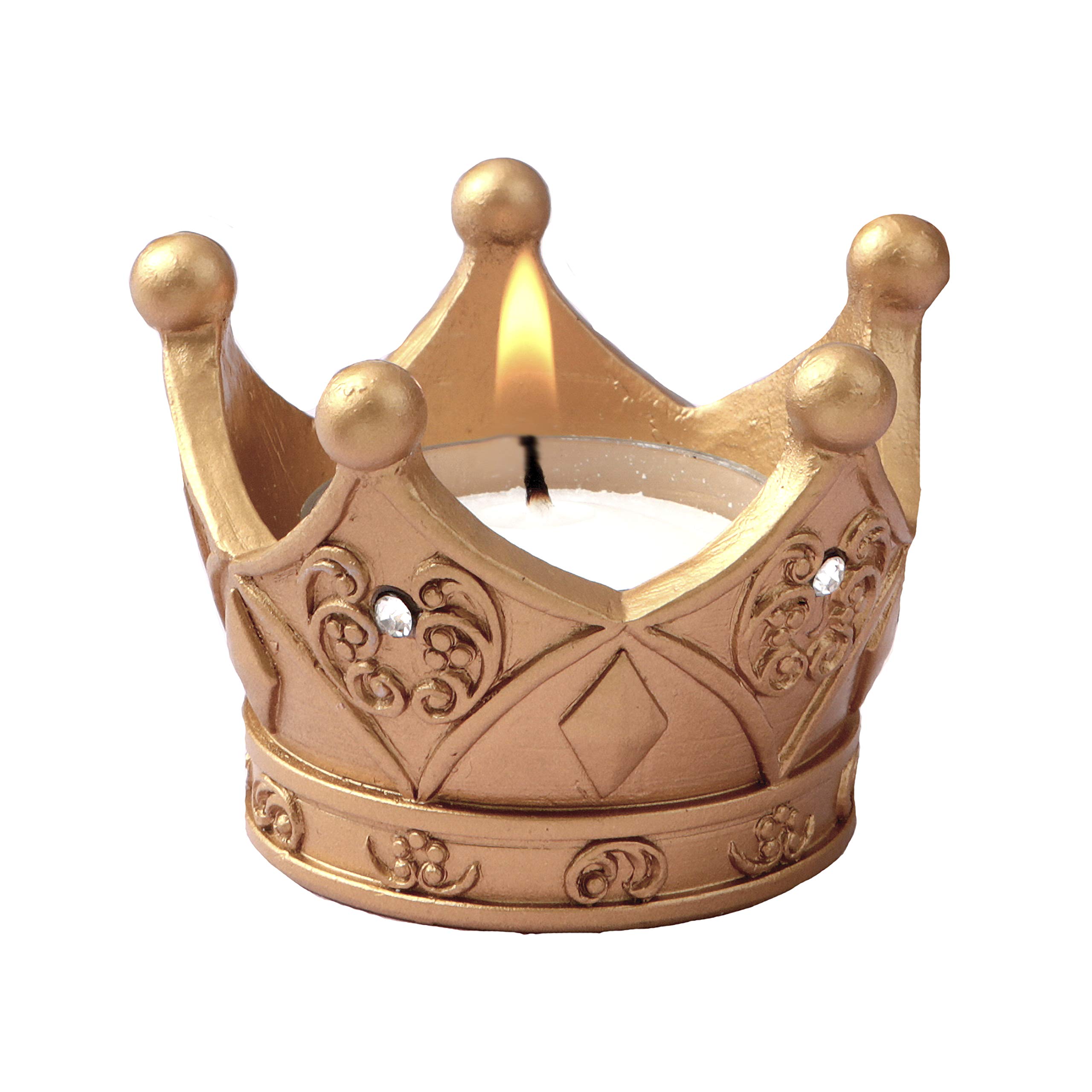 Royal Gold Crown Tea Light Candles by Fashioncraft - Set of 72 Elegant Decorative Candles for Weddings, Parties & Home Decor