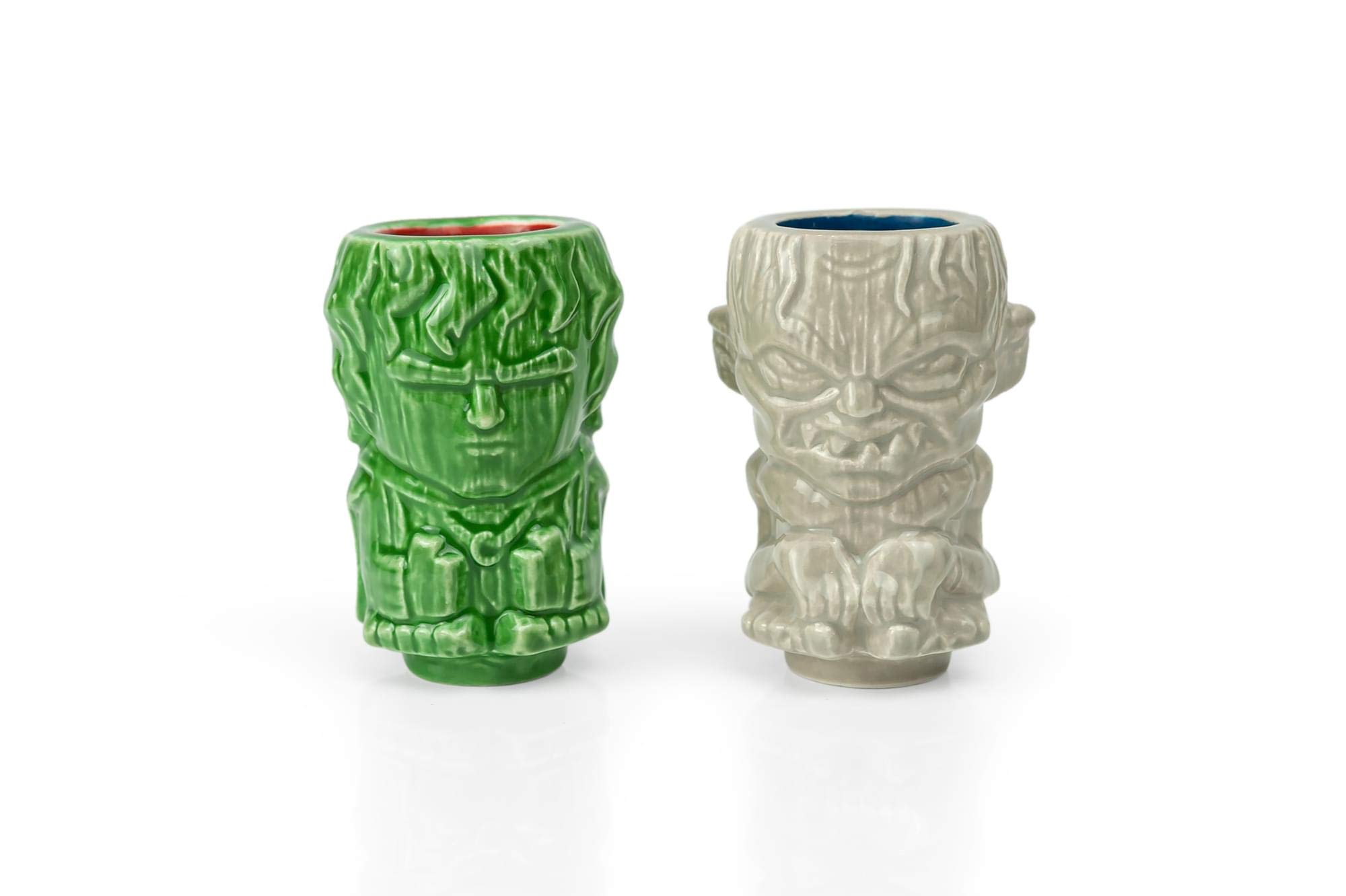 Lord of the Rings Tiki Shot Glasses - Frodo & Gollum Ceramic Mug Set for Collectors & Movie Nights