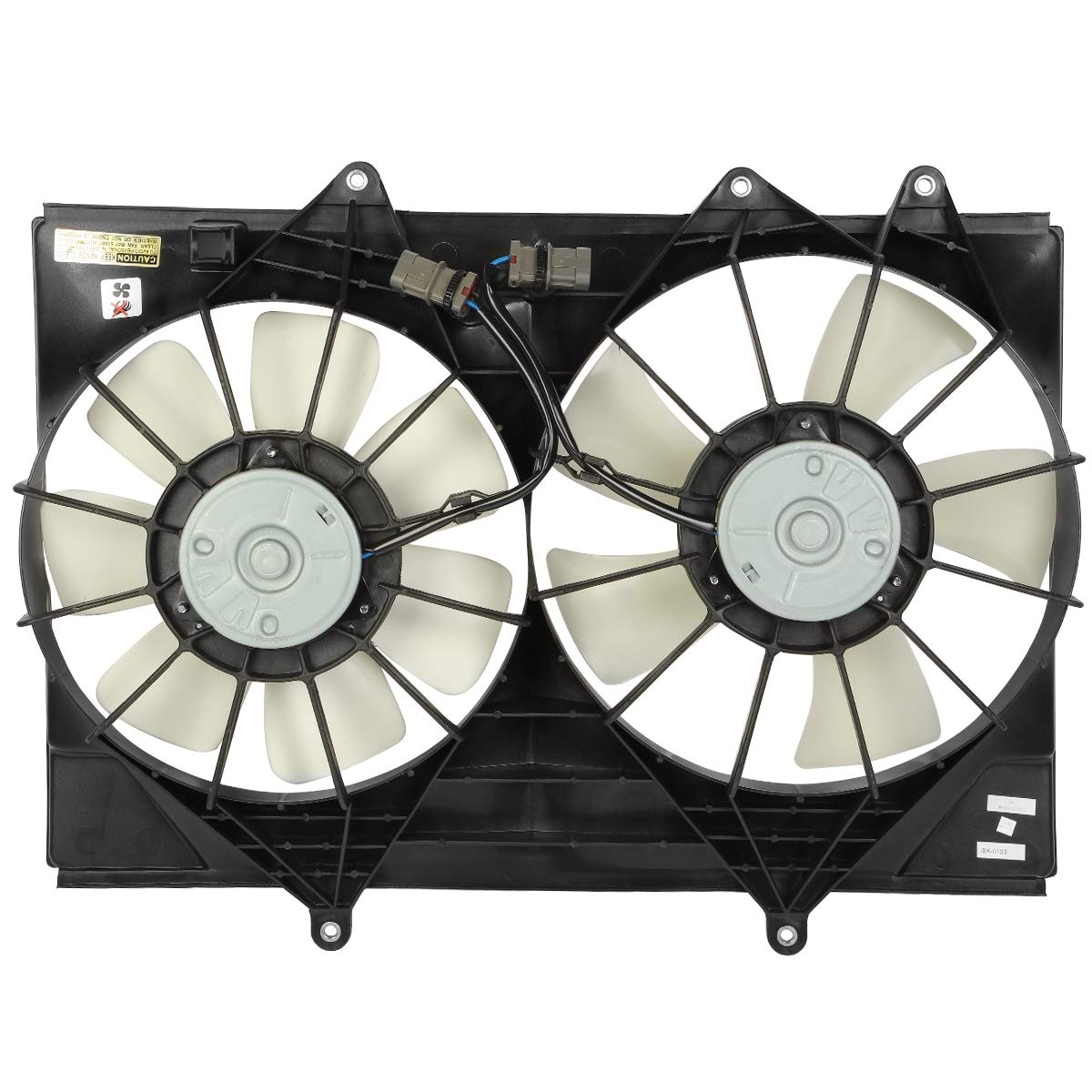 DNA MOTORING OEM-RF-0209 High Performance Radiator Cooling Fan Assembly - Direct Replacement for 2001-2003 Isuzu Rodeo/Rodeo Sport 2.2L - Improved Cooling Efficiency - Perfect for Engine Overheating Prevention & Off-Road Adventures