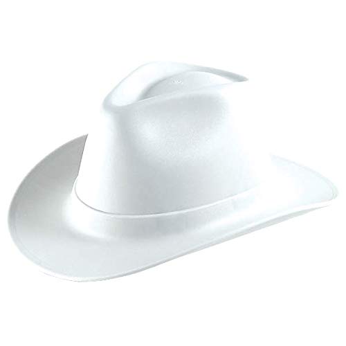 SafeTruck Heavy Duty Cowboy Style Hard Hat - ANSI Certified Safety Helmet for Construction & Ranch Work - White OSHA Approved Work Helmet for Outdoor Labor & Rodeo Events