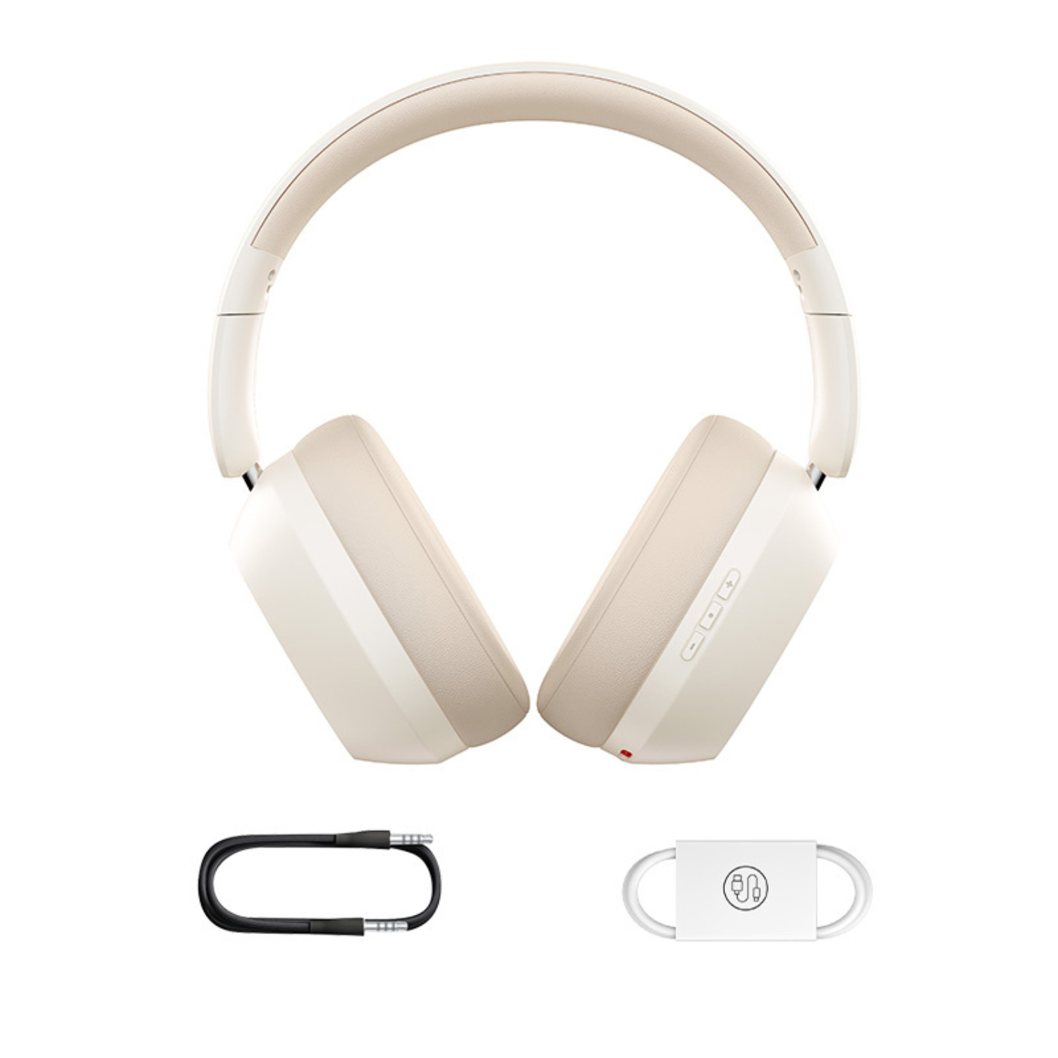 Baseus Bass 35 Max Wireless Bluetooth Headphones with Deep Bass - White | Perfect for Gym, Travel & Workout