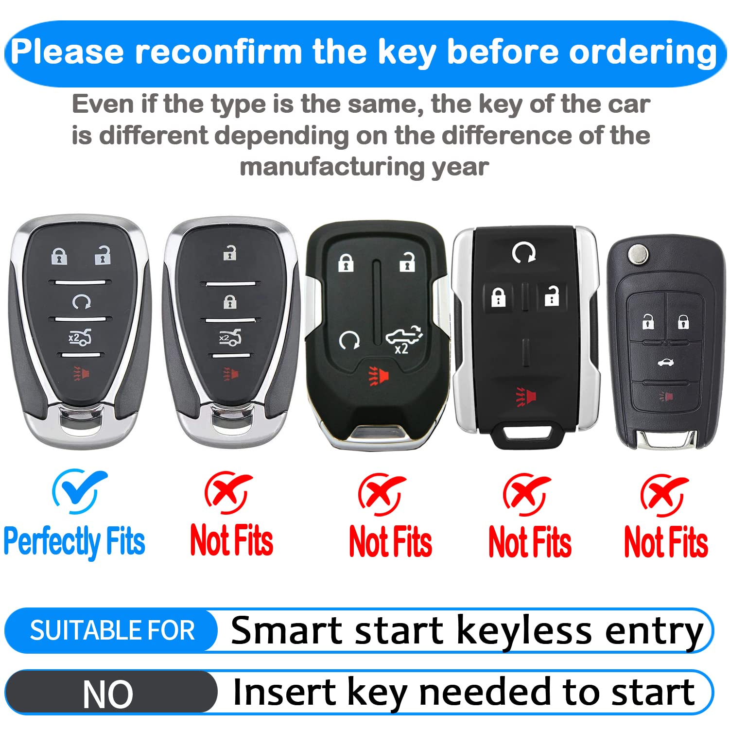 Tukellen Genuine Leather Key Fob Cover Compatible with Chevrolet Camaro Malibu Cruze Trax Traverse Sonic Volt Equinox Spark (2017-2021 Models) - Premium Protective Remote Key Case (Red) - Perfect for Car Enthusiasts & Daily Protection