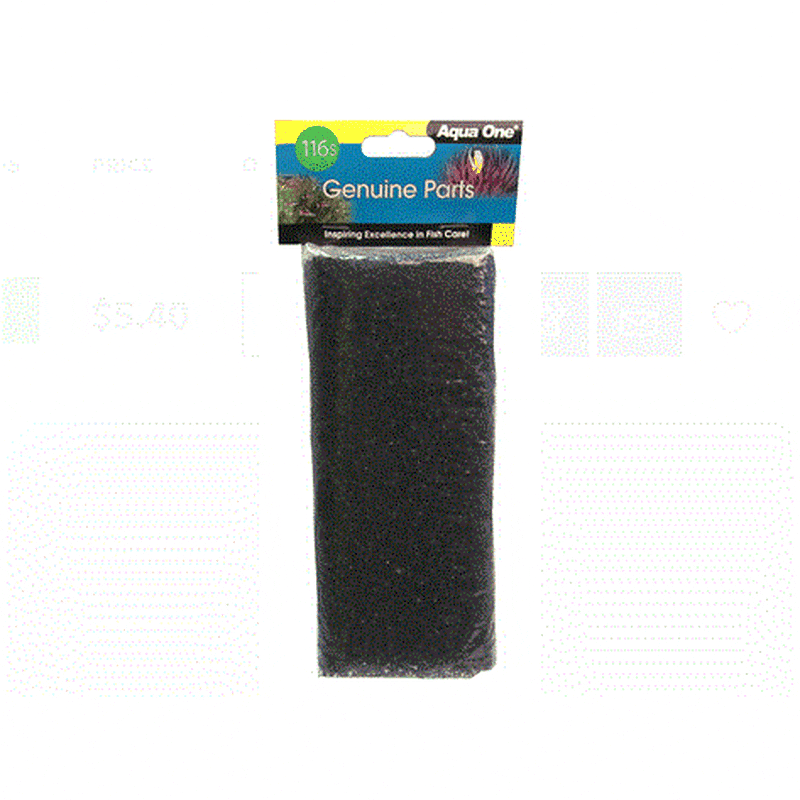 Aqua One Sponge Filter 15ppi 1 Pack for AquaNano 30 Flora 36/42 Gallon Tanks - Ideal for Freshwater Aquariums, Shrimp Tanks & Betta Fish Habitats
