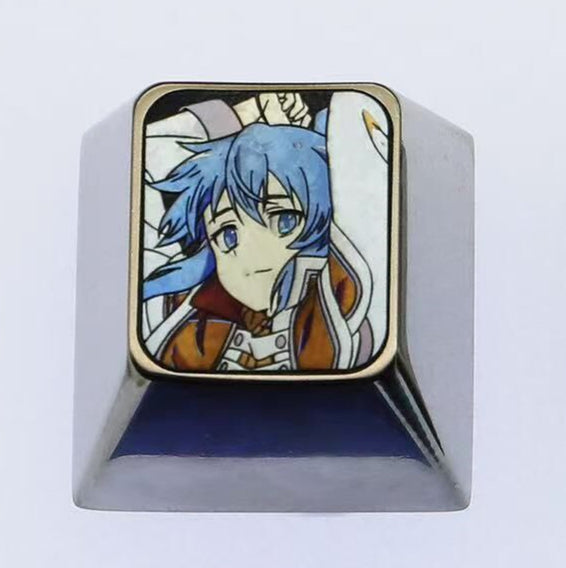 Custom Anime Character Keycaps - 1U Titanium Alloy Personalized Keycaps for Mechanical Keyboards | Durable Metal Decorative Keycaps for Gaming & Typing | Mushoku Tensei & Anime Themed Keycaps for Keyboard Enthusiasts