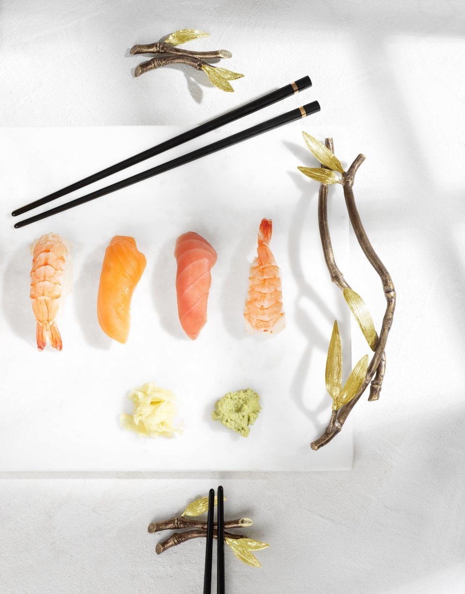 Premium Bamboo Sushi Serving Board - Japanese Zen Style Sushi Platter for Entertaining, Dinner Parties & Home Decor - Perfect for Sushi Lovers & Asian Cuisine Presentation