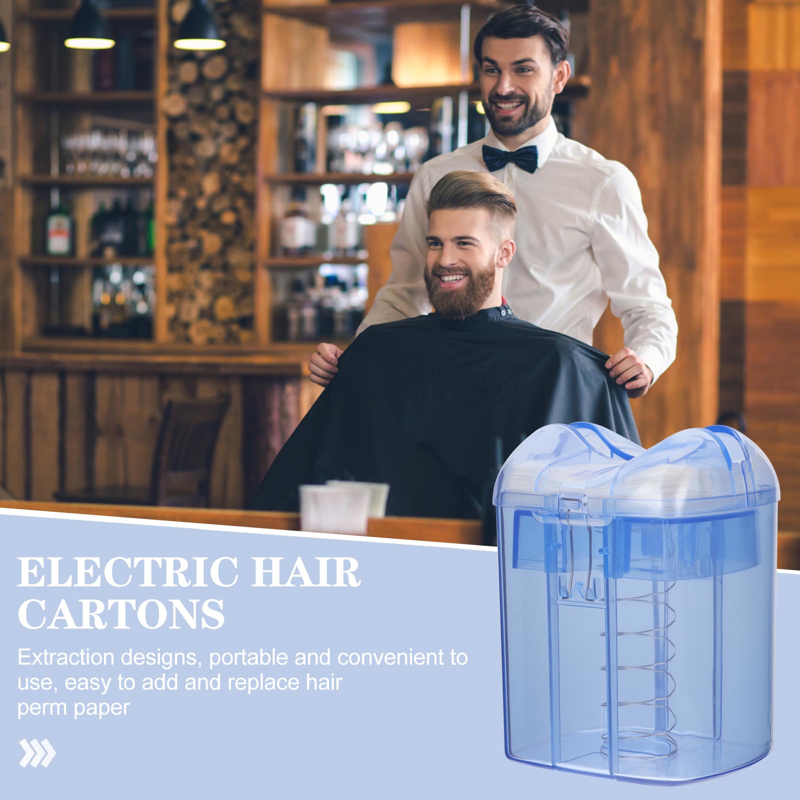 Professional Salon Perm End Paper Dispenser - Plastic Perm Paper Storage Box for Hair Styling & Spa Tools | Perfect for Hair Salons, Beauty Spas & Home Use