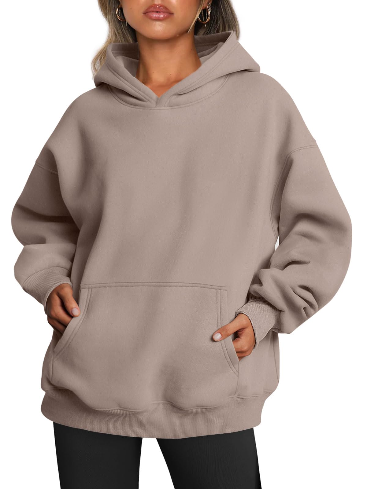 Trendy Queen Women's Oversized Fleece Hoodie - Cozy Pullover Sweatshirt for Spring, Fall & Winter 2025 - Perfect for Casual Outfits, Lounging & Outdoor Activities
