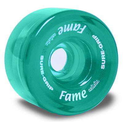 Sure Grip 57mm Fame Quad Roller Skate Wheels - 8 Pack Clear Wheels for Indoor/Outdoor Skating, Rinks, Derby & Artistic Roller Skating
