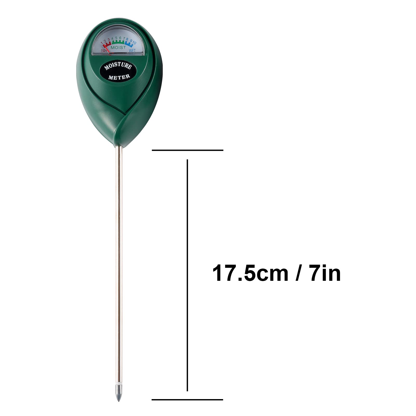 2 Packs Soil Moisture Meter - Plant Water Tester for Indoor & Outdoor House Plants, Garden, Lawn, Farm - No Battery Required Soil Test Kit (Black & Green) - Perfect for Gardening, Houseplant Care, and Agriculture Monitoring
