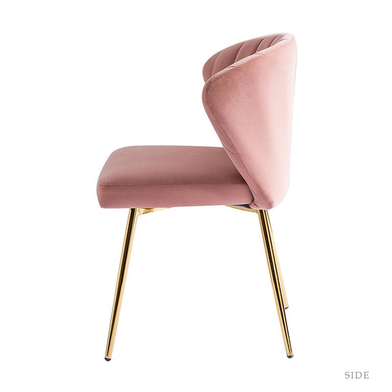 Modern Dining Chairs Set of 4 - Mid Century Metal Leg Side Chairs for Kitchen, Dining Room & Office - Aruna Contemporary Upholstered Seating