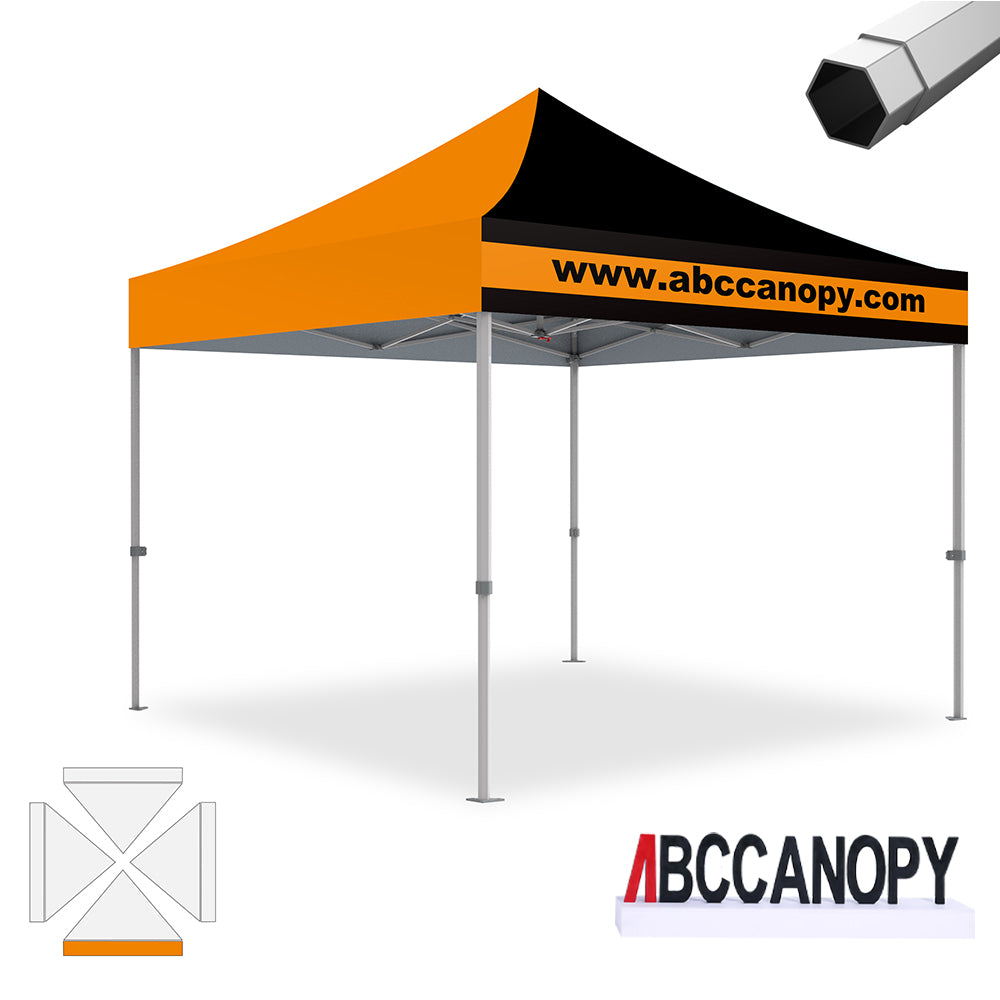 ABCCANOPY S1/S2/S3 Heavy Duty 10x10 Aluminum Canopy Tent - Professional Grade Custom Pop Up Shelter for Outdoor Events, Farmers Markets, Camping & Tailgating