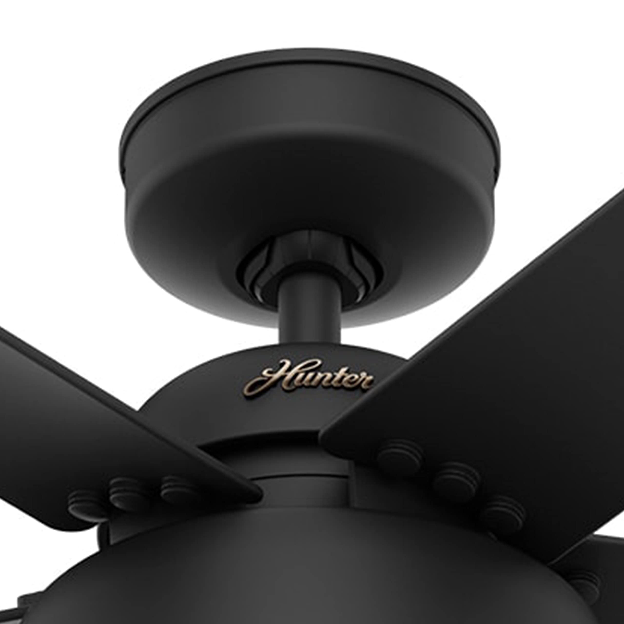 Hunter Fan 52 Inch Matte Black Outdoor Ceiling Fan with LED Light Kit & Remote Control - Damp Rated for Patio, Porch, Gazebo - Energy Efficient & Weather Resistant (Renewed)