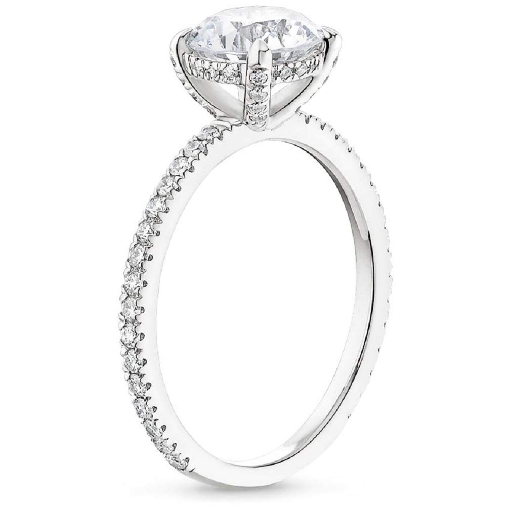 4.40Ct Round Cut VVS1 Colorless Moissanite Diamond Bridal Ring Set in 925 Sterling Silver - Perfect Engagement & Wedding Gift for Her | Anniversary, Proposal, Valentine's Day Jewelry